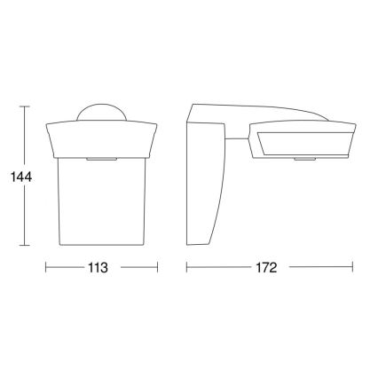 Steinel 056636 - Bevægelsessensor SensIQ IP54 antracit + fjernbetjening