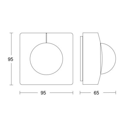 Steinel 057350 - Bevægelsessensor IS 3180 DALI-2 IPD IP54 hvid