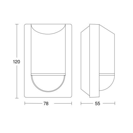 Steinel 057664 - Udendørs infrarød sensor IS 2180-2 230V IP54 antracitgrå