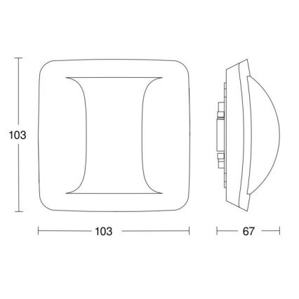 Steinel 058036 - Tilstedeværelsesdetektor Hallway KNX hvid