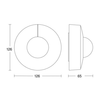 Steinel 058180 - Bevægelsessensor IS 3360 V3 KNX IP54 rund hvid