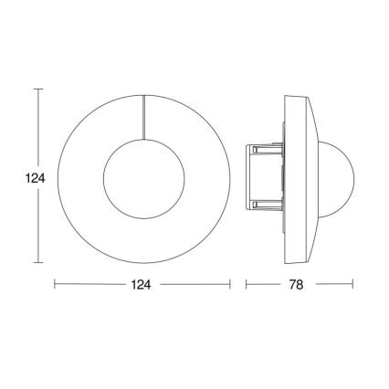 Steinel 058197 - Bevægelsessensor IS 3360-R KNX V3 IP54 rund hvid