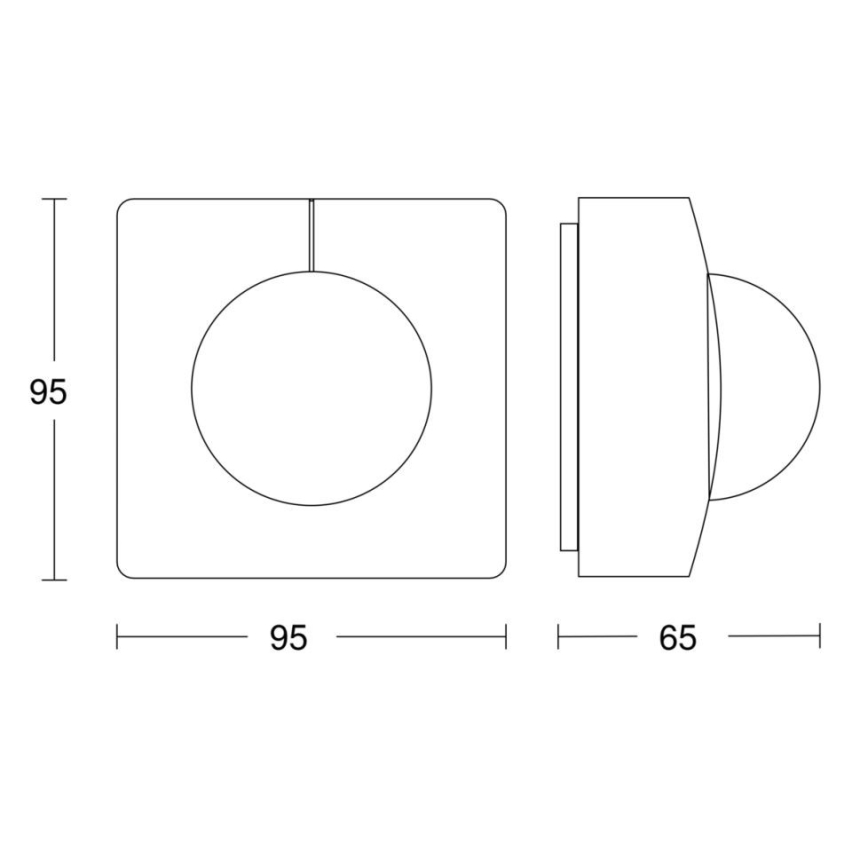 Steinel 058296 - Bevægelsessensor IS 345 MX Highbay V3 KNX IP54 firkantet hvid