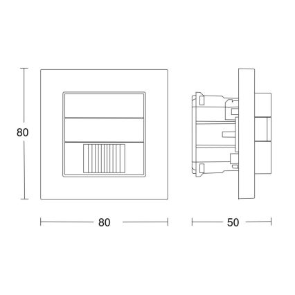 Steinel 058463 - Bevægelsessensor IR 180 V3 KNX hvid