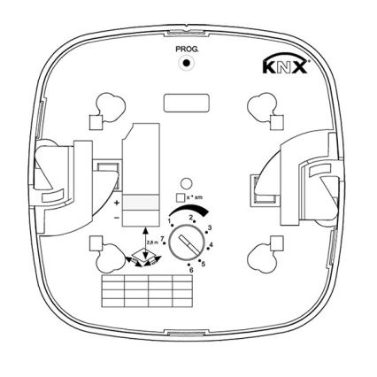 Steinel 058470 - Tilstedeværelsesdetektor IR Quattro HD 24 m KNX hvid