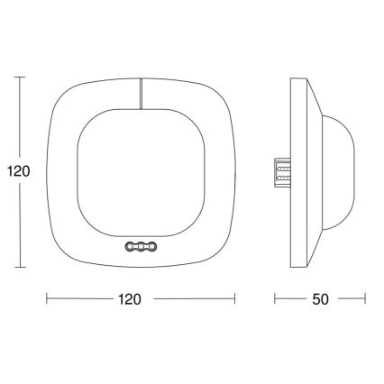 Steinel 058470 - Tilstedeværelsesdetektor IR Quattro HD 24 m KNX hvid