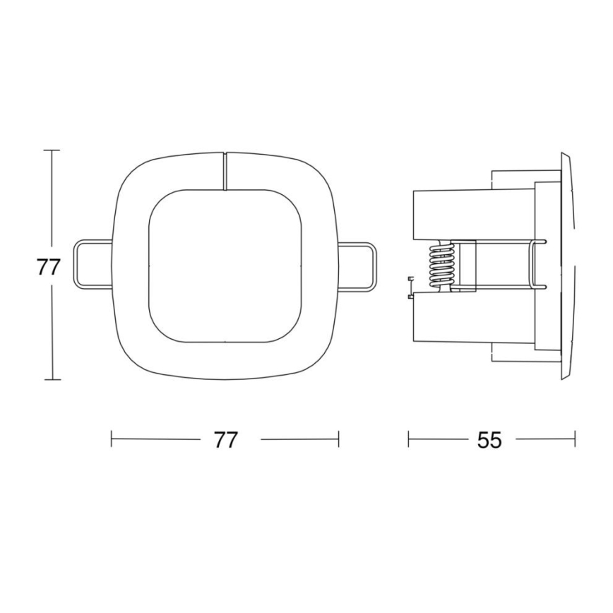 Steinel 058494 - Tilstedeværelsesdetektor IR Quattro SLIM 4 m V3 KNX hvid