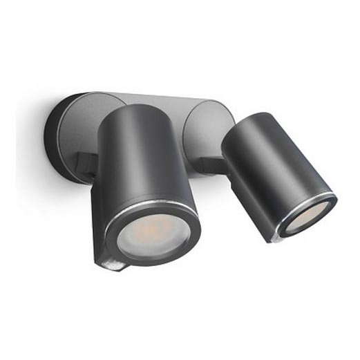 Steinel 058647 - Udendørslampe med sensor SPOT DUO 2xGU10/7,5W/230V IP44