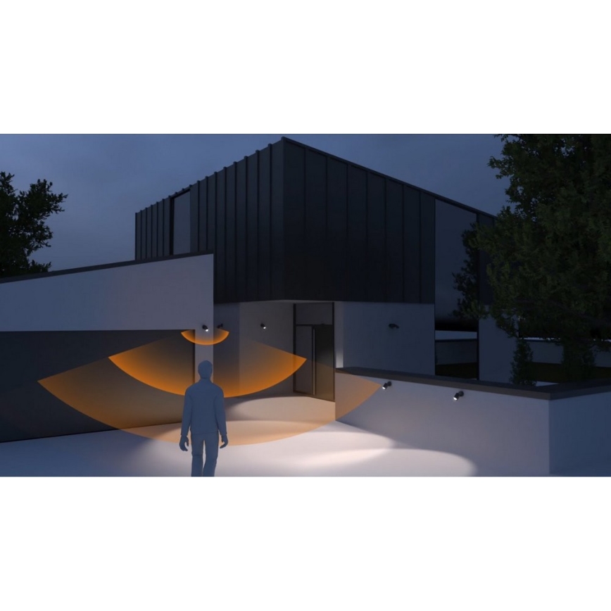Steinel 058647 - Udendørslampe med sensor SPOT DUO 2xGU10/7,5W/230V IP44