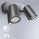 STEINEL 058654 - Udendørs LED væglampe med sensor SPOT DUO 2xGU10/7,5W/230V IP44