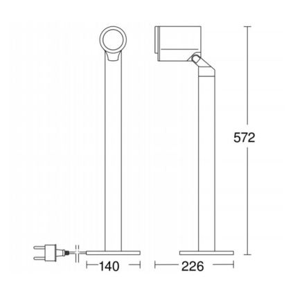 STEINEL 058661 - LED udendørslampe med sensor SPOT WAY 1xGU10/7W/230V IP44