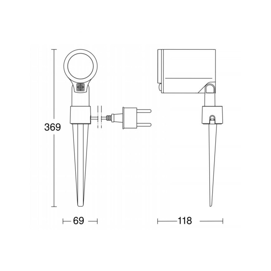 STEINEL 058685 – LED udendørslampe med sensor SPOT GARDEN 1×GU10/7W/230V IP44