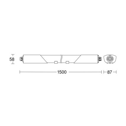 Steinel 058722 - LED Dæmpbar heavy-duty lys RS PRO 5150 C LED/42W/230V IP65