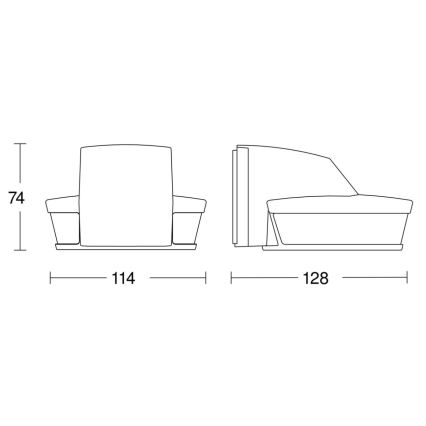 Steinel 059606 - Bevægelsessensor SensIQ S IP54 sort + fjernbetjening