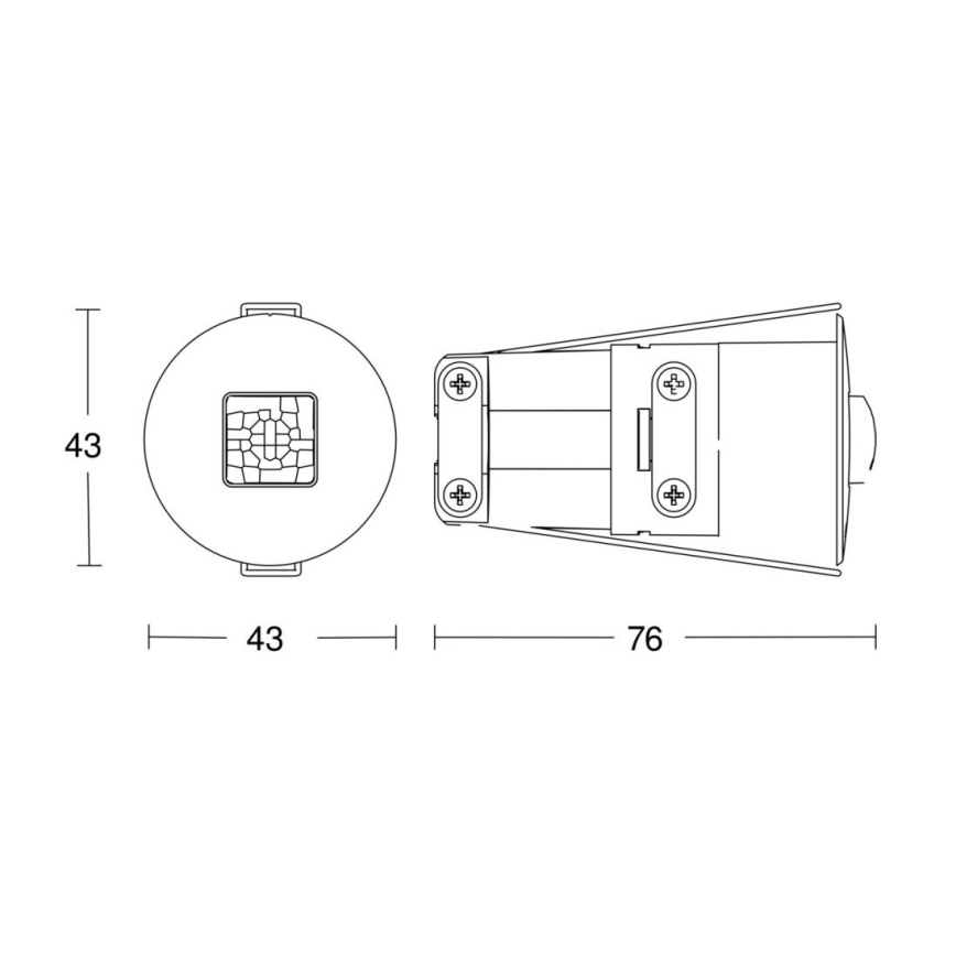 Steinel 064129 - Tilstedeværelsesdetektor IR Quattro MICRO 6m KNX IP65 hvid