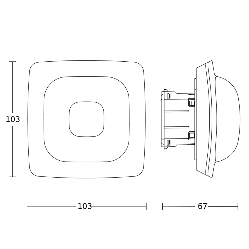 Steinel 064846 - Tilstedeværelsesdetektor IR QUATTRO HD-2 KNX V3.5