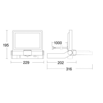 Steinel 065249 - LED projektør med sensor XLED ONE LED/18,6W/230V IP44