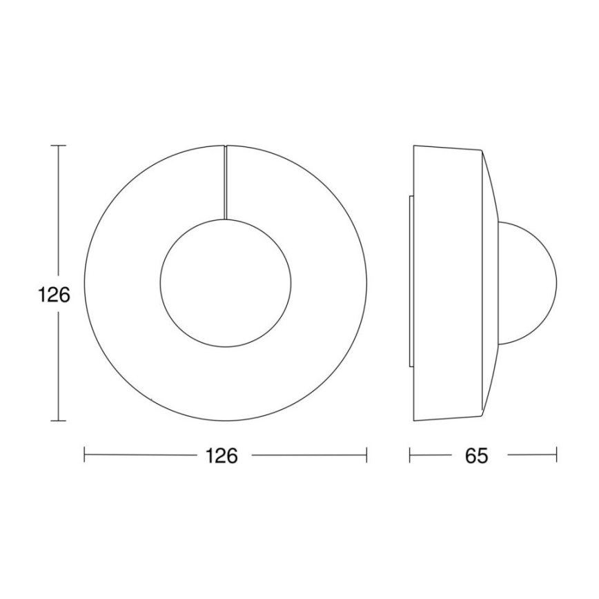 Steinel 068585 - Bevægelsessensor IS 3360 40 m V3 KNX IP54 rund sort