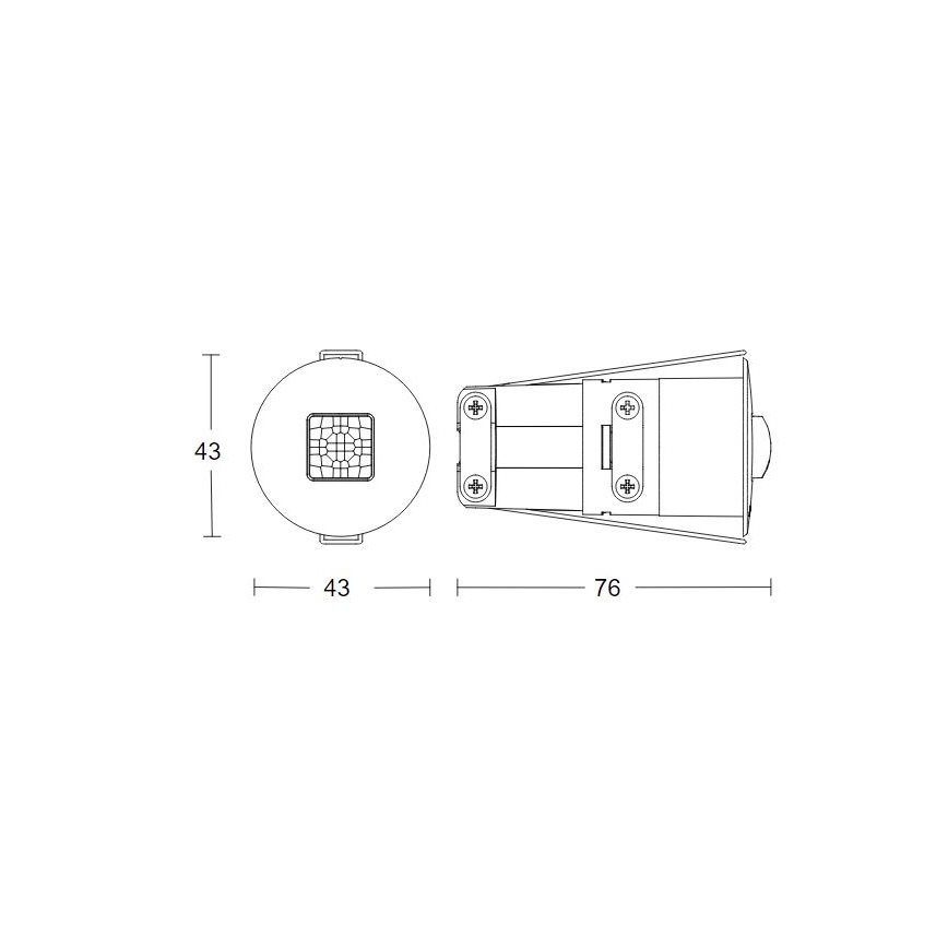 Steinel 068646 - Tilstedeværelsesdetektor IR Quattro MICRO 6 m KNX IP65 rund sort