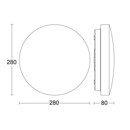 Steinel 069674 - LED badeværelseslampe med sensor RSPRO P1 LED/9,4W/230V 4000K IP54