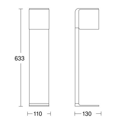 Steinel 079284 - LED udendørslampe GL 80 C LED/9,1W/230V IP44 antracitgrå