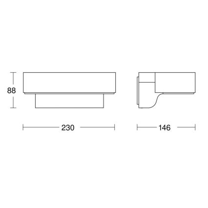 Steinel 079291 - Udendørs LED væglampe L800C LED/7,5W/230V IP44 antracitgrå