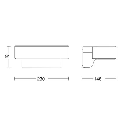 Steinel 079307 - Udendørs LED væglampe L810C LED/9,8W/230V IP44 antracitgrå