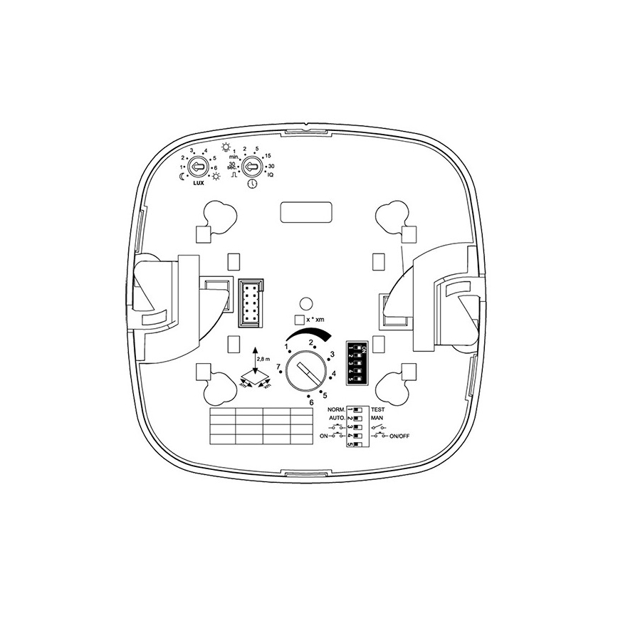 Steinel 079345 - Tilstedeværelsesdetektor IR QUATTRO COM1 230V hvid