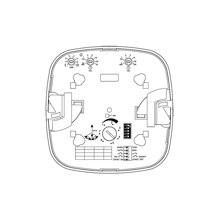 Steinel 079352 - Tilstedeværelsesdetektor IR Quattro 8 m DALI-2 APC hvid