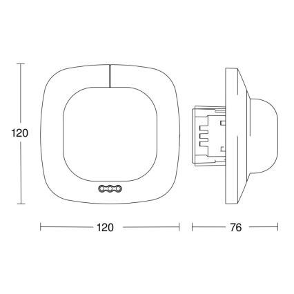 Steinel 079352 - Tilstedeværelsesdetektor IR Quattro 8 m DALI-2 APC hvid
