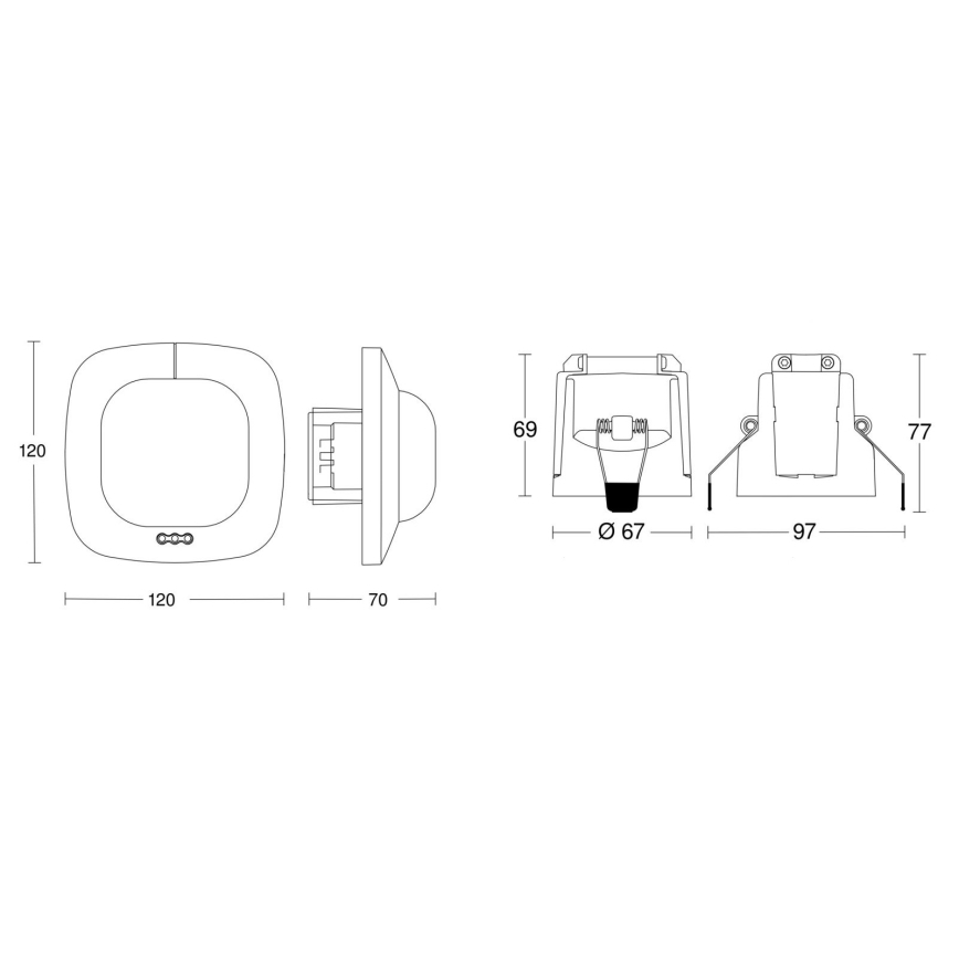 Steinel 079369 - Tilstedeværelsesdetektor IR Quattro HD 24 m COM1 hvid