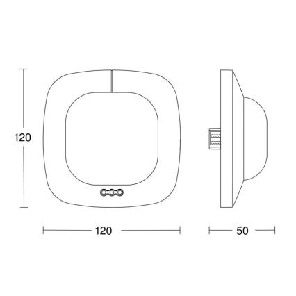 Steinel 079376 - Tilstedeværelsesdetektor IR Quattro HD 24 m DALI-2 APC hvid