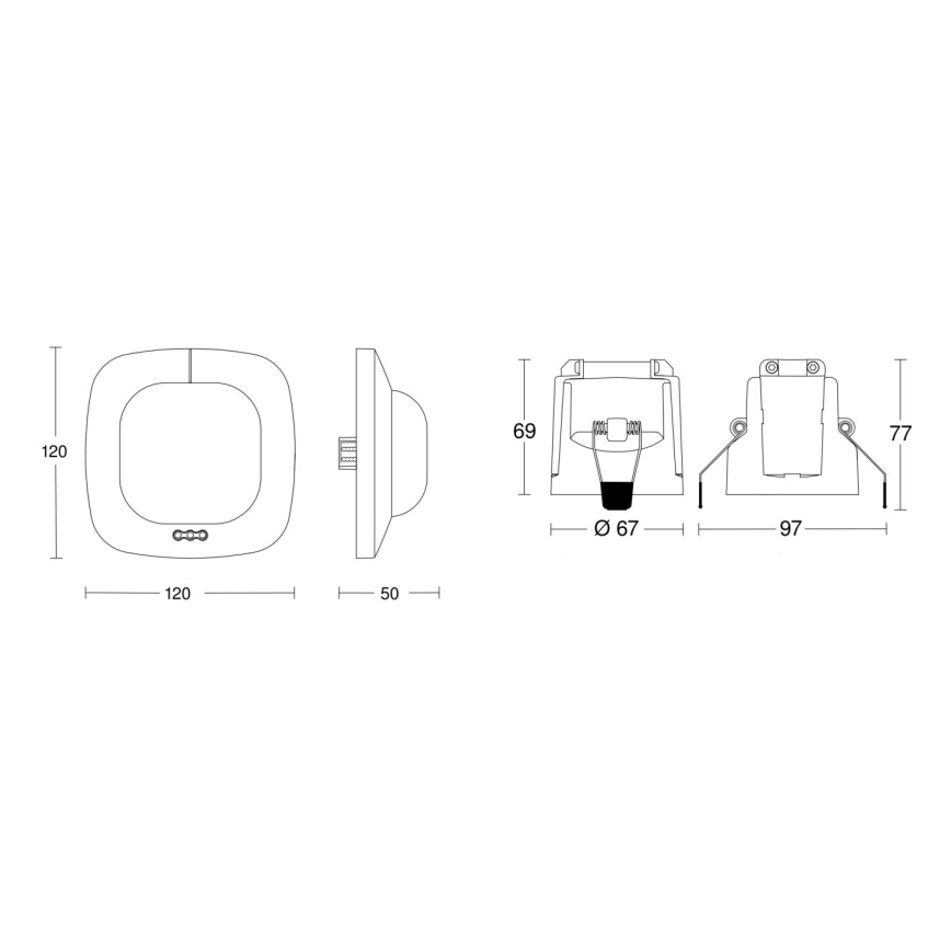 Steinel 079383 - Tilstedeværelsesdetektor IR Quattro HD 24 m KNX hvid