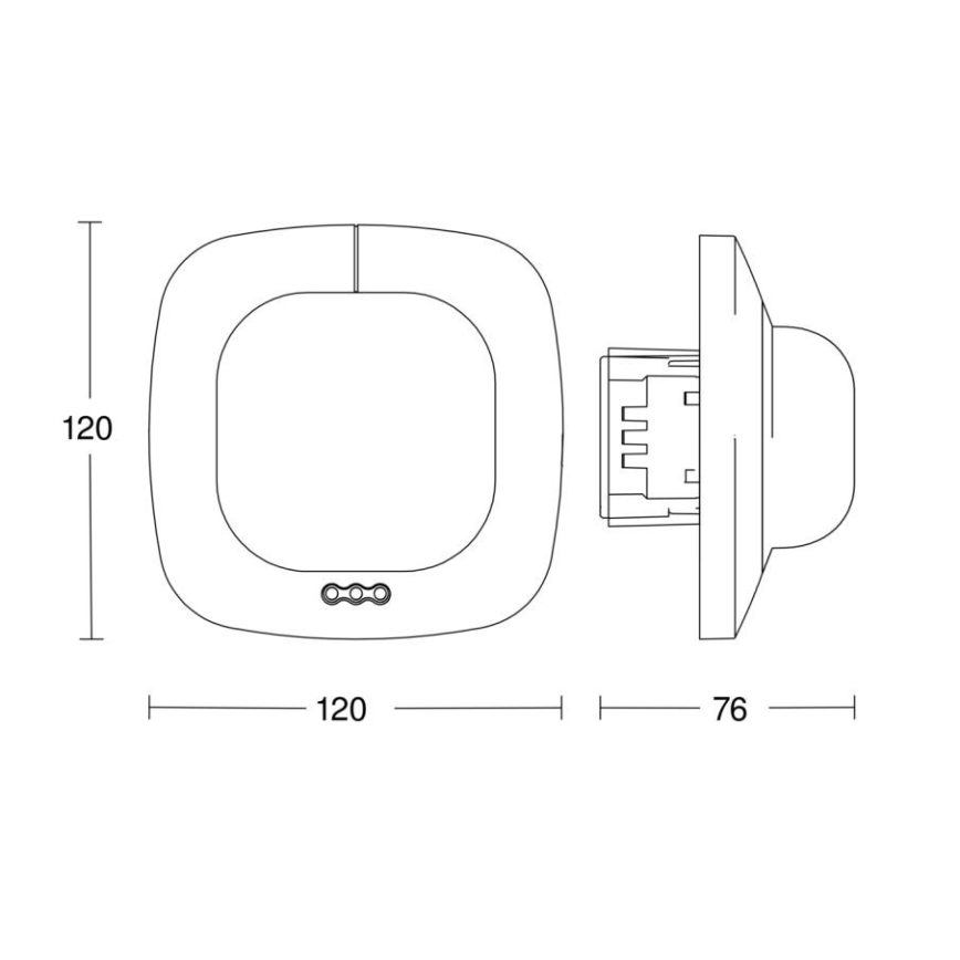 Steinel 079390 - Tilstedeværelsesdetektor IR Quattro 8 m V3 KNX hvid