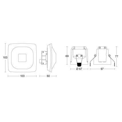 Steinel 079437 - Tilstedeværelsesdetektor HF 360-2 KNX hvid