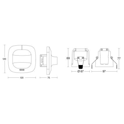 Steinel 079482 - Tilstedeværelsesdetektor Dual HF COM1 hvid