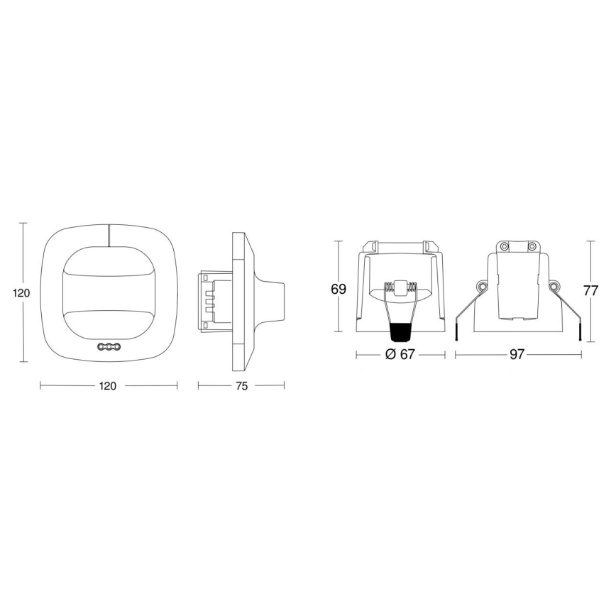 Steinel 079482 - Tilstedeværelsesdetektor Dual HF COM1 hvid