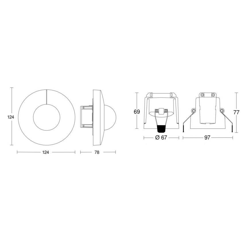 Steinel 079666 - Bevægelsessensor IS 3360 KNX IP54 rund hvid