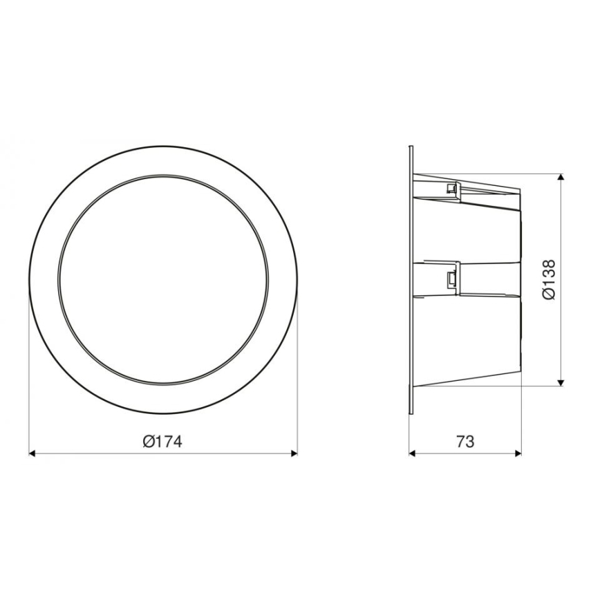 Steinel 084998 - LED Dæmpbar udendørs Indbygningslampe med sensor RS PRO DL 150 SC LED/10,8W/230V 3000/4000/5700K IP54