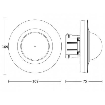 Steinel 087777 - Bevægelsessensor indbygget MD-24 ECO COM1 360° hvid