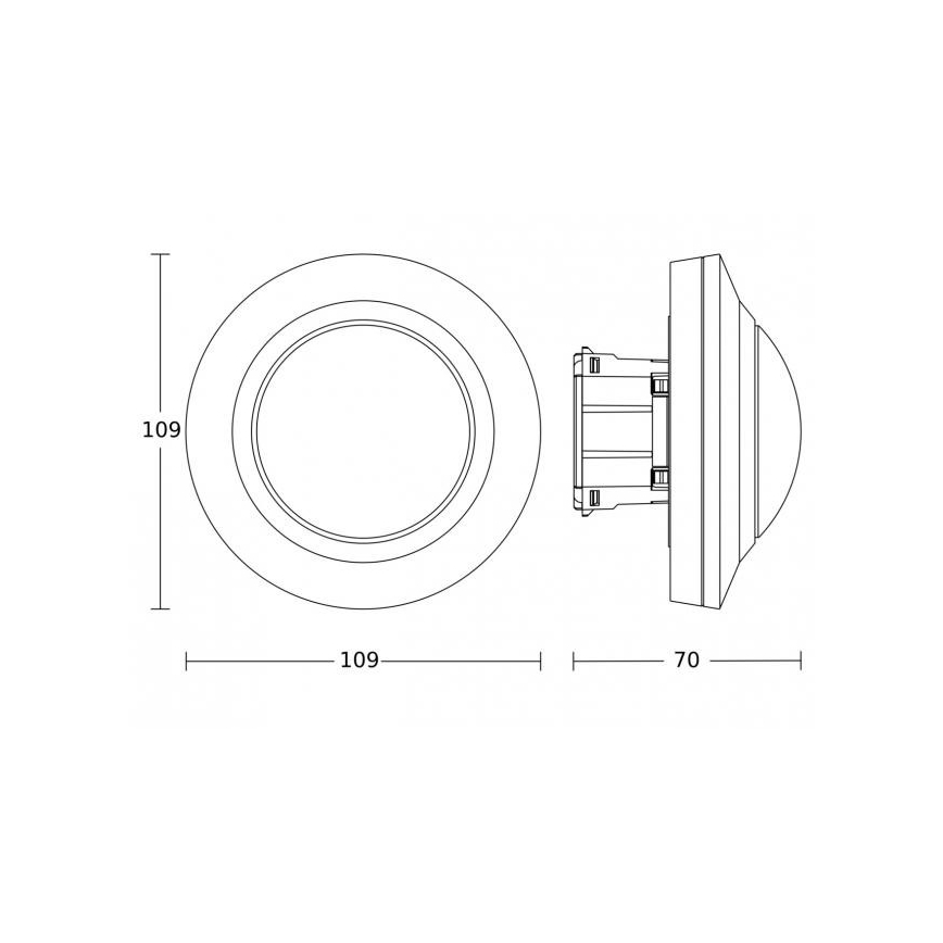 Steinel 087913 - Bevægelsessensor indbygget med bevægelsessensor PD-8 ECO COM1 360° hvid