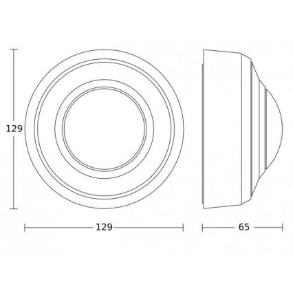 Steinel 087951 - Udendørs bevægelsessensor med bevægelsessensor PD-8 ECO KNX 360° IP54 hvid