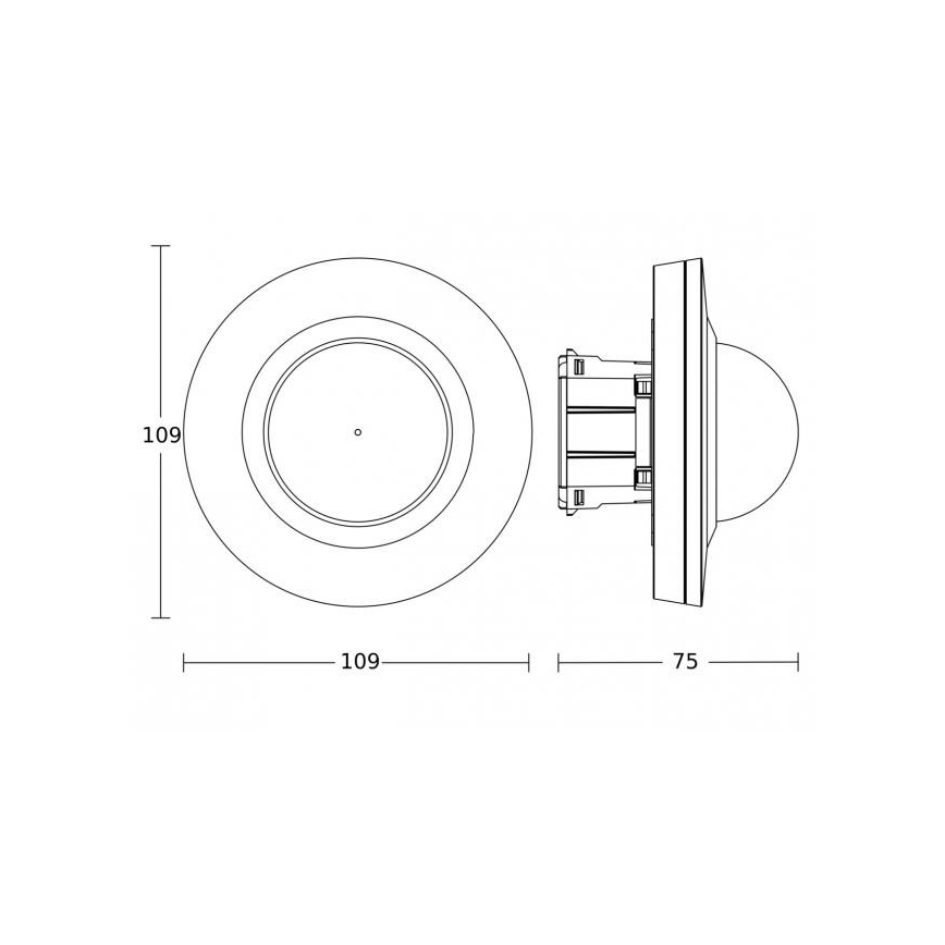 Steinel 088057 - Bevægelsessensor med bevægelsessensor PD-24 ECO KNX 360° hvid
