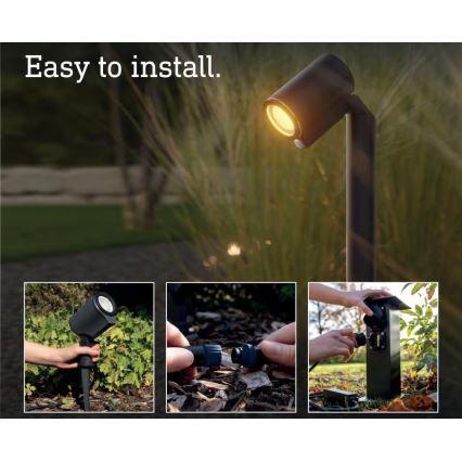 Steinel 089320 - LED RGBW udendørs lampe med sensor LED/7,9W/24V IP65