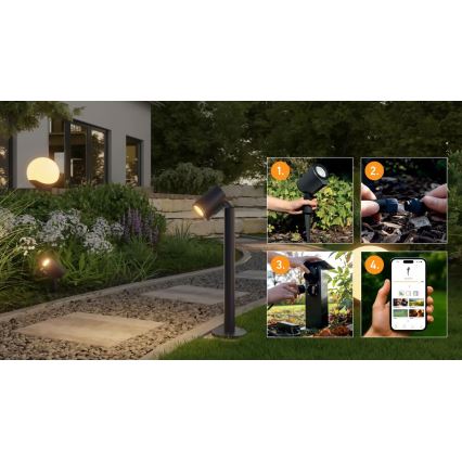 Steinel 089337 - LED RGBW udendørslampe LED/7,9W/24V IP65