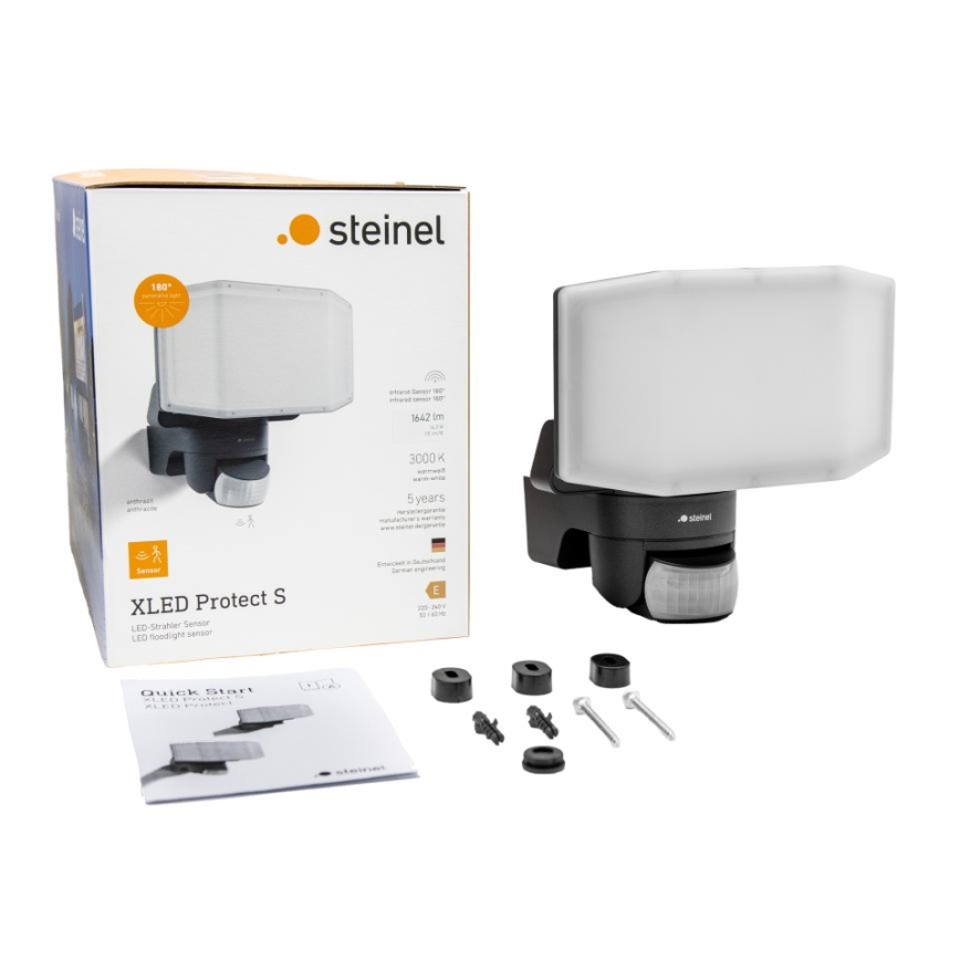 Steinel 090012 - LED projektør med sensor XLED PROTECT LED/14,3W/230V 3000K IP54 antracit