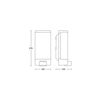 Steinel 094263 - Husnummerbelysning med sensor 1xE27/15W/230V L 14 S IP44