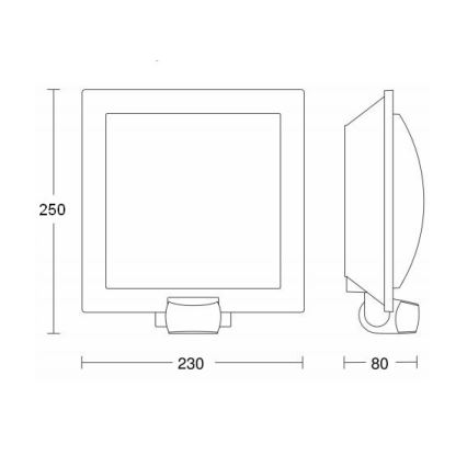 Steinel 566814 – Udendørs væglampe med sensor 1×E27/60W/240V L 20 S IP44