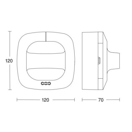 Steinel 590703 - Tilstedeværelsesdetektor Dual HF COM1 hvid