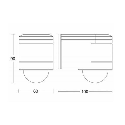 STEINEL 602710 - Udendørs infrarød vægsensor IS240 antracit IP54